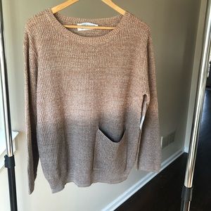 Big Water Blue Sky Ombré Sweater Sz Large